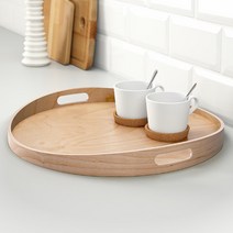 이케아 SKALA 스칼라 자작나무 트레이 44cm 쟁반, 원형트레이 44cm