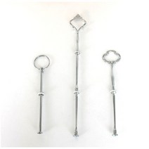라탄 3단 트레이 받침 봉 (라탄공예소품), 실버왕관봉