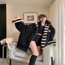 빈티지 양면 착용 기모 데님 자켓