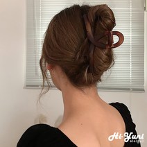 하이유니 반투명 꼬임 반머리 올림 단발 머리 헤어 반묶음 대왕 집게 삔 집게핀