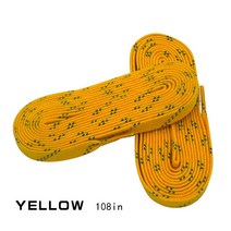 아이스하키장비 스케이트 레이스 96in 108in 듀얼 추가 강화 팁 왁스 디자인 슈트 하키 신발, 03 Yellow 108in