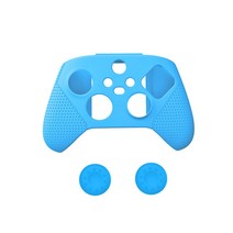 Xbox Series X의 케이스 커버 스킨 용 실리콘 게임 패드 스킨 그립 커버 보호기, 푸른