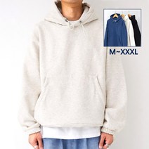 남성 헤비 양기모 오버핏 후드 티셔츠 빅사이즈