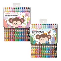 모나미 모니주 종이말이 색연필 12색 블루, 블루(GKS32628), 단품