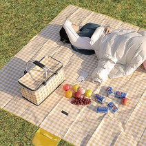 한강 피크닉 감성 돗자리 체크 공원 방수돗자리 커플돗자리 레트로