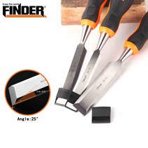 끌 목공 공구 1Piece 6-51mm 조각 치즐 목수 도구 Knockable TPR 손잡이 목공 CR-V 전문 칼 우드 그레이 버, 01 평면 정_02 8mm