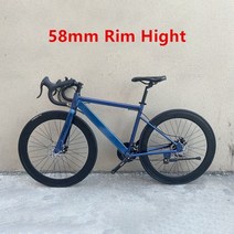 700c 도로 자전거 알루미늄 합금 21 24 27 30 속도 디스크 브레이크 경주 자전거 스포츠 통근 운송 맞춤형 핸들 바, 블루 58mm 림, 47cm(165cm-175cm), 24개 속도