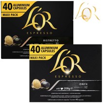 로르 에스프레소 네스프레소 호환 캡슐 40개입 2종류 리스트리토 오닉스, 1.Ristretto coffee