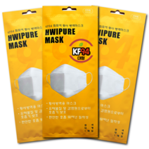제조사 직영 식약처인증 휘퓨어 KF94 대형 개별포장 숨쉬기 편한 일회용마스크, 1매입, 50개