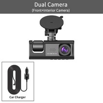 어라운드뷰 블랙박스 360도 3D 카메라 3 채널 자동차 DVR HD 1080P 3렌즈 내부 차량 대시 캠 방향 DVRs 레코더 비디오 등록기 대시캠 캠코더, 2.dual lens - 아무도