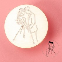로맨틱 러브 왁스 스탬프 헤드 신부와 신랑 골동품 씰링 Scrapbooking 우표 결혼식 초대장 장식, 03 C