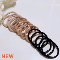 이리스비 다용도 고탄력 머리끈 고퀄리티 헤어끈 기본 3 color 3종세트 (베이지 5+브라운 5+블랙 5)