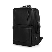 장거리이동 용량조절지퍼 남성용 가죽 쿠션백팩 정장매칭 정장코디