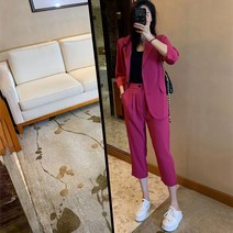 ANYOU 여성정장 세트 캐주얼 양복 투피스 자켓+7부바지 Z142