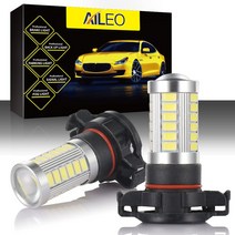AIEO자동차 안개등 PSX24W PS24W LED H16 5202 5201 자동 전구 안개등 5670 칩 33 SMD 600LM 3000K 화이트 6000K 1 년 보증, [02] Amber, [01] PS24W H16EU  5202