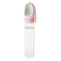 강아지 고양이 접이식 대용량 산책 물병 1000ml, 1P, 핑크