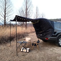 차박텐트 캠핑지구 스텔스 SUV 도킹 트렁크 카 텐트 M/L 폴대포함, 비닐창L(단품구매불가)