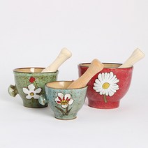 소담 핸드메이드 도자기 꺠갈이 절구 3종(택1), 소담 절구 대(래드)