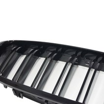 자동차 광택 블랙 키드니 그릴 듀얼 슬레이트 레이싱 BMW 5 시리즈 F0 F F8 520d 540i 200-207 교체 부품, 한개옵션0