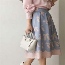 스커트홀릭 SK2916 리본 개더 플레어 스커트 치마