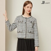 JJ지고트 메탈 브레이드 크롭 트위드 재킷 GMAP0JKP1
