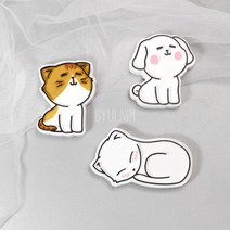 by찡유 자체 동물 몰드(강아지 고양이) 수제 실리콘 틀 종류 세가지 석고방향제 만들기 DIY 재료, 1.앉아있는 고양이