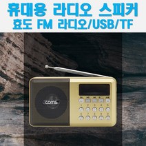 coms 휴대용 라디오 스피커 효도 라디오 FM Radio With USB TF(Micro SD) AUX 외부입력 등산 산책 낚시 재난대비 YX974 YX975 YX976, Gold - YX976