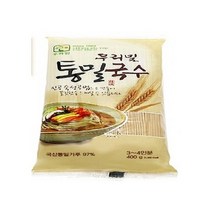 무방부 무표백 우리밀 통밀국수 400g 2개 국수/통밀국수/단호박국수, 4개
