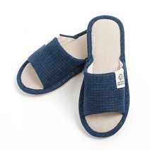 (주)트리 인천가정지사 린넨 오픈토 실내 슬리퍼(260265mm) 사무실슬리퍼 (8693846)
