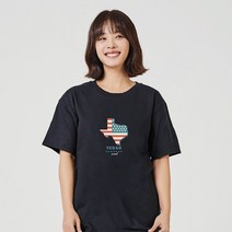 키밍 미국 텍사스 지도 그래픽 반팔티 데일리 티셔츠