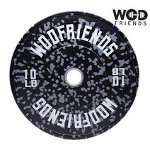 범퍼 컬러 플렉 중량 원판 바벨 역도 홈짐 크로스핏 파운드 10LB WFF-10, 그레이, 1개