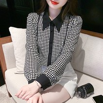 [바니드] 여성 유니크한 럭셔리 고급 셔츠 블라우스 오피스 하객룩 4763