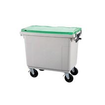 포세도 생활폐기물 분리수거함 660리터 (일반측면돌기형 등) 대용량 종량제 일반쓰레기수거함, 일반측면돌기, 스프링무, 주황색뚜껑