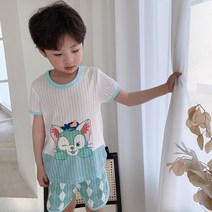2022 여름 어린이 반팔 순면 티셔츠 세트
