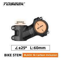 자전거 스템 Toseek zf one 탄소 줄기 2535도 산악 줄기 31.8mm 핸들 줄기 60708090100mm 부품, 2560mm