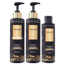 치치라보 블랙샴푸 새치커버 탈모 샴푸 대용량(300ml) 2통+여행용(100ml) 1통, 1세트