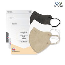 에코원 2D 새부리형 KF94 컬러방역마스크 대형 50매입 1세트 국산 직접제조 국내원단, 화이트, 50매 단위