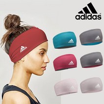 아디다스 Adidas 스포츠 헤어밴드 요가 필라테스 운동용 그린 버건디 핑크