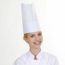 종이 실용적인 요리사 모자 주방장 모자 위생모 중 화이트 20매, 단일속성