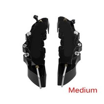 스톨츠브레이크 6p브레이크 브레이크디스크 자동차디스크 자동차 수정 캘리퍼스 커버 브레이크 장식 허브 3D 스테레오 전복 작은 휠, 블랙엠