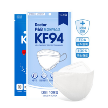국산 KF94 보건용마스크 닥터피앤비(100매)식약청의약외품 4중필터황사 먼지차단, 900매