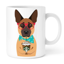 카툰캐릭터 머그컵 아이러브스타벅스 저먼 셰퍼드, 왼쪽