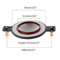 스피커 pc 사운드 블루투스 게이밍 51.4mm 51.5mm 44.4mm 44.5mm 드라이버 티타늄 필름 고음 보이스 코일 릴 트위터 드롭, [01] 51.5mm