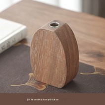심플 호두나무 수배화기 트럼펫 테이블 유리 꽃병 장식 수양 꽃꽂이 홈 인테리어 소품, 호두 수경 꽃병 유형 B