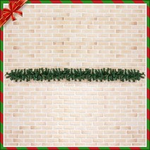 화려한 크리스마스 반달형 솔잎 가랜드 갈란드 벽가랜드 1.2M 크리스마스가랜드트리 가렌드