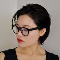 플랍 투명 남자 여자 공용 데일리 동그란 패션 뿔테 안경테