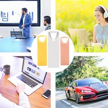 USB 허브 USB3.0USB 플래시 드라이브 금속 16/32/64GB USB 플래시 디스크 컴퓨터 데이터 백업 선물 고속 방, 64GB_Silver
