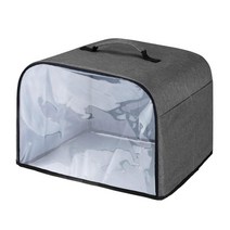저장 주머니가있는 가정용 그릴 먼지 전면 패널 빵 용 pvc 옥스포드 천 먼지 커버, 34cm x 35.5cm x 25cm, 회색