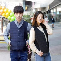 빅사이즈 남여공용 커플 패딩 조끼 경량 패딩 47 DM (3696585)