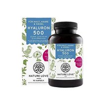 NATURE LOVE® 히알루론산 캡슐 비교 우승자 2019 고용량 이제 400MG 대신 500MG 90개(3개월)